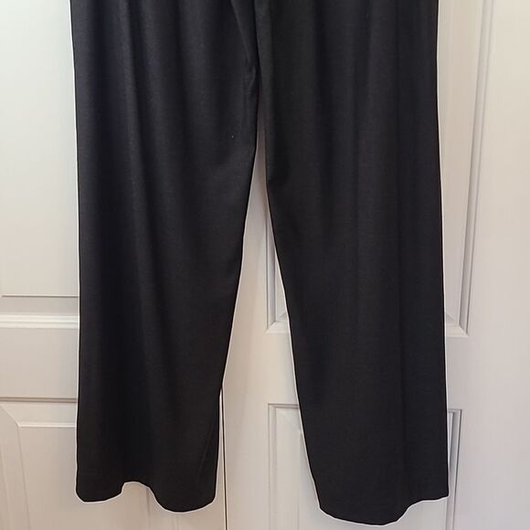 ST JOHN Wool Blend Tie Front Stretchy Charcoal Gray Pants Size M - Picture 9 of 12